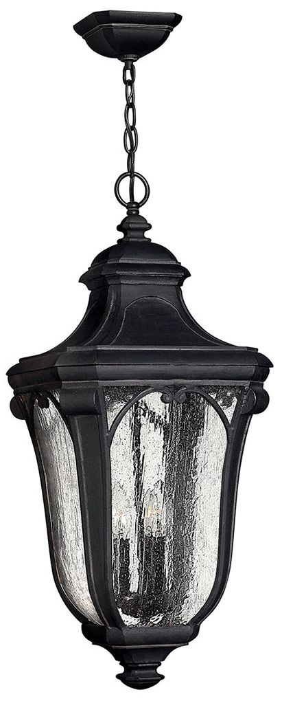 Hinkley Outdoor Trafalgar Large Hanging Lantern 25" Museum Black