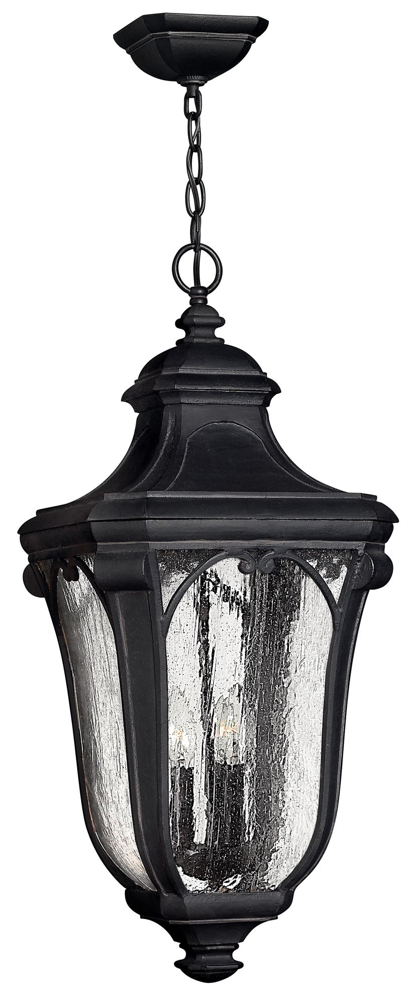 Image 2 Hinkley Outdoor Trafalgar Large Hanging Lantern 25" Museum Black more views