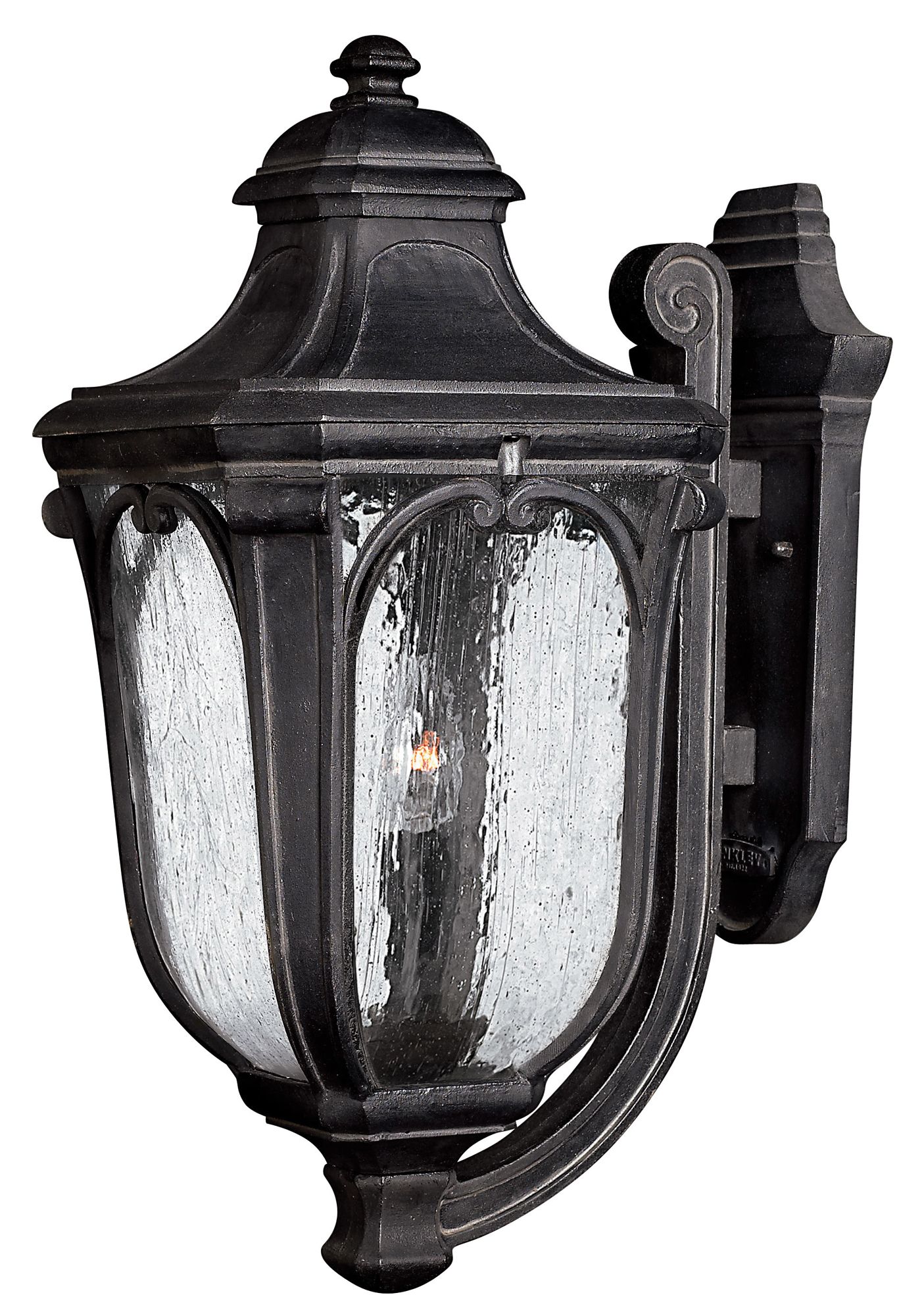 Image 2 Hinkley Outdoor Trafalgar Large Wall Mount Lantern 22" Museum Black more views