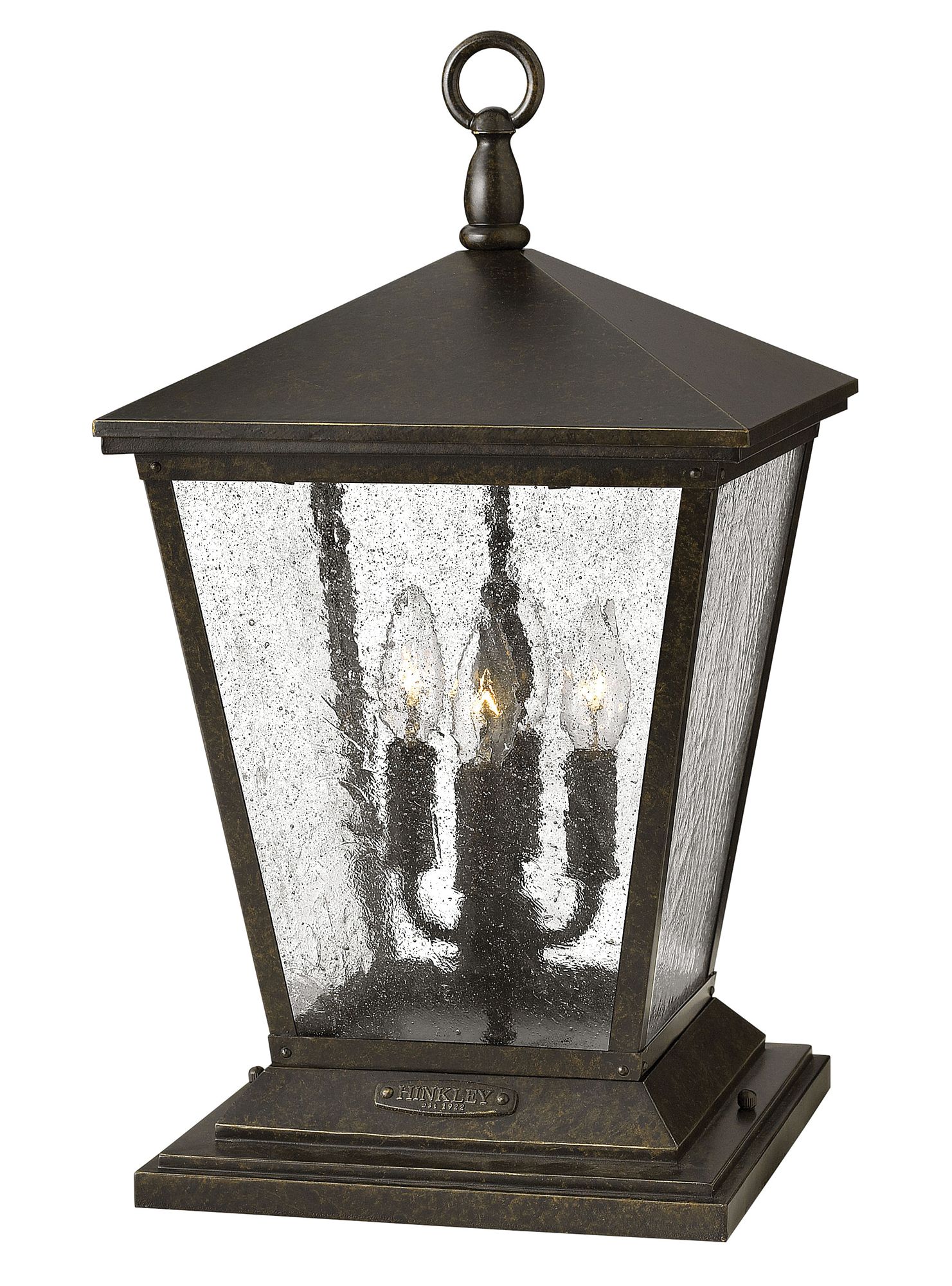 Image 2 Hinkley Outdoor Trellis Medium Pier Mount Lantern 19.75" Regency Bronze more views