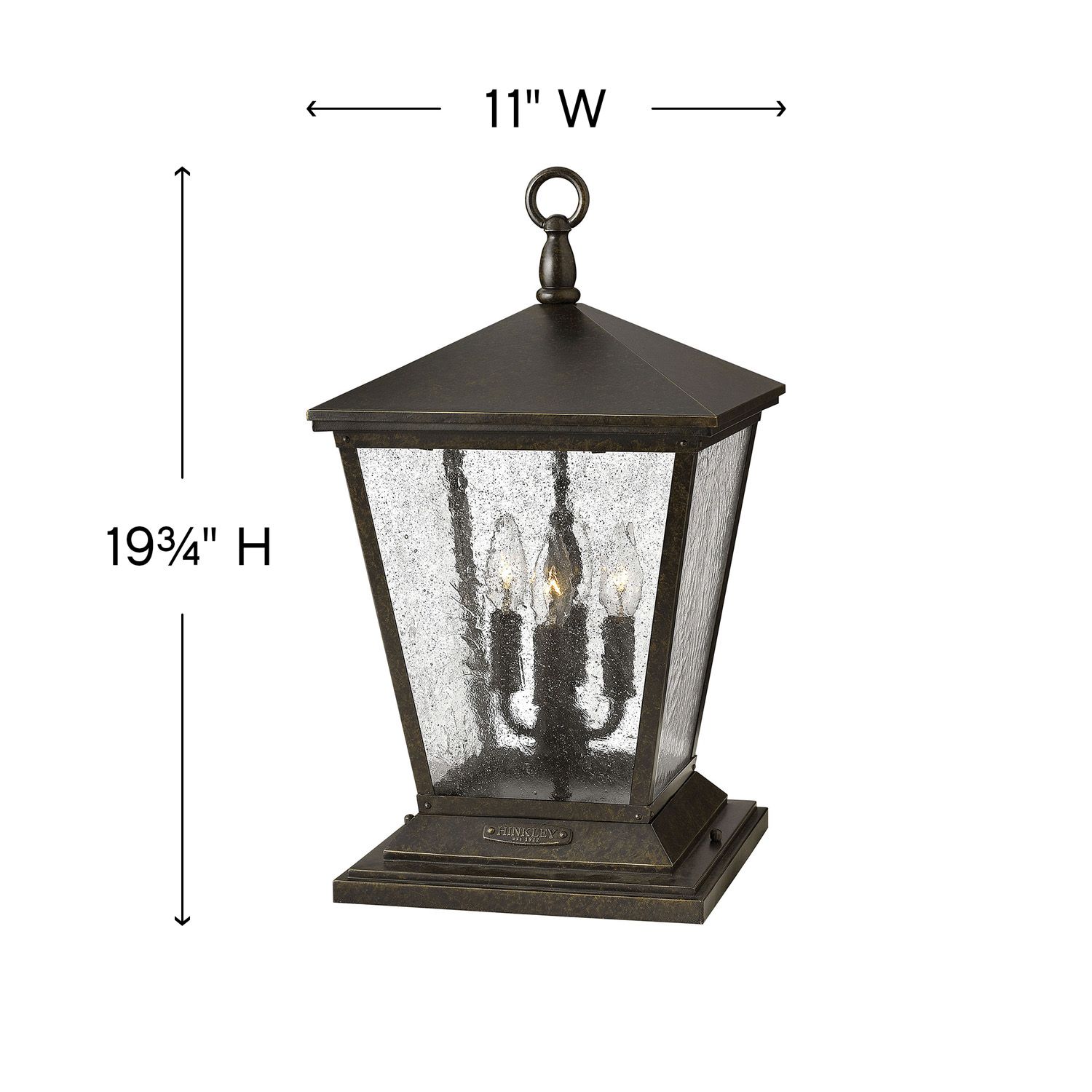 Image 4 Hinkley Outdoor Trellis Medium Pier Mount Lantern 19.75" Regency Bronze more views