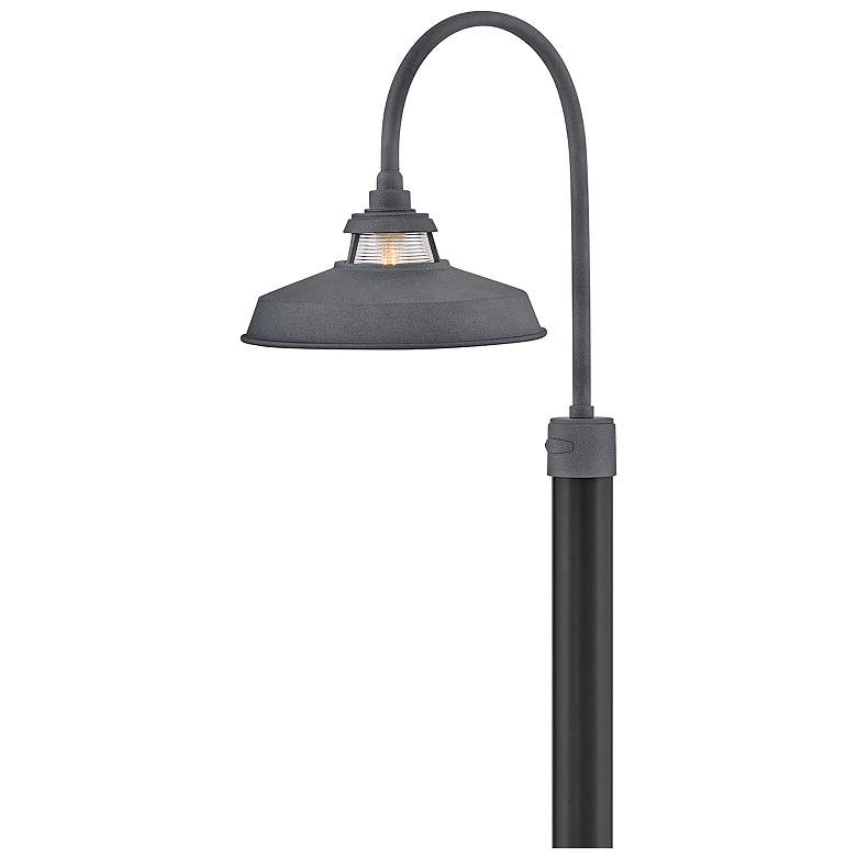 Image 1 Hinkley Outdoor Troyer Medium Post Mount Lantern 14" Aged Zinc