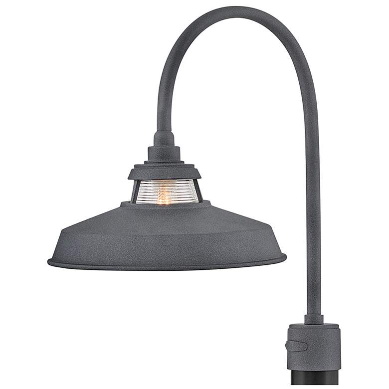 Image 2 Hinkley Outdoor Troyer Medium Post Mount Lantern 14" Aged Zinc more views