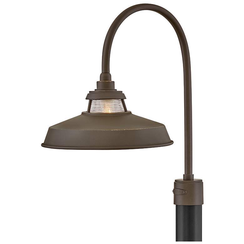 Image 1 Hinkley Outdoor Troyer Medium Post Mount Lantern 14" Oil Rubbed Bronze