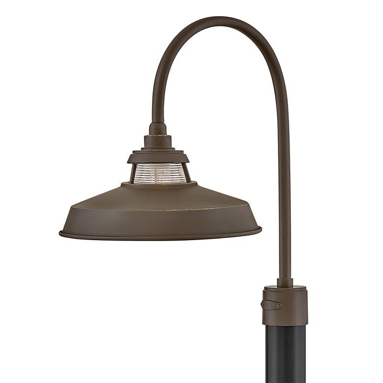 Image 5 Hinkley Outdoor Troyer Medium Post Mount Lantern 14" Oil Rubbed Bronze more views