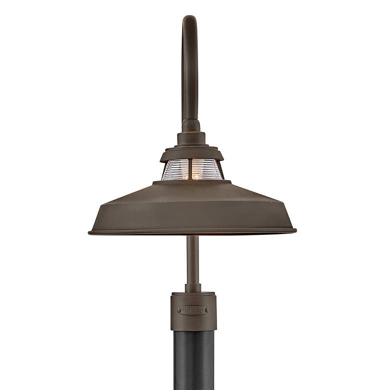 Image 6 Hinkley Outdoor Troyer Medium Post Mount Lantern 14" Oil Rubbed Bronze more views