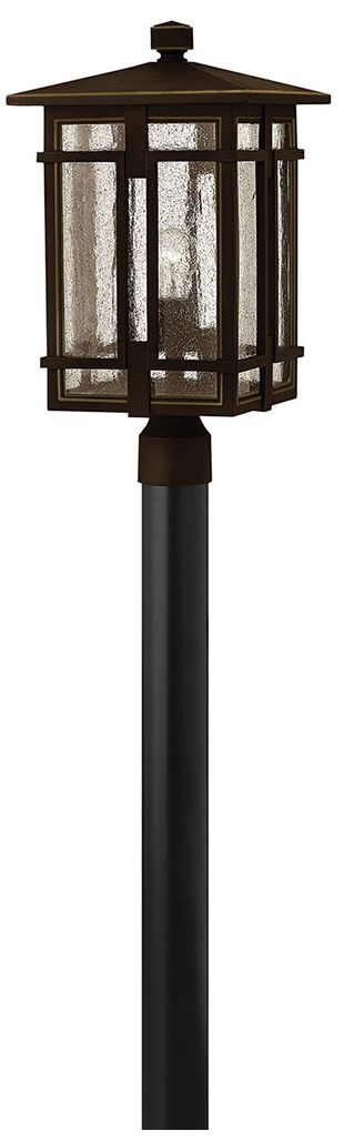 Hinkley Outdoor Tucker Medium Post Top Lantern 20.5" Oil Rubbed Bronze