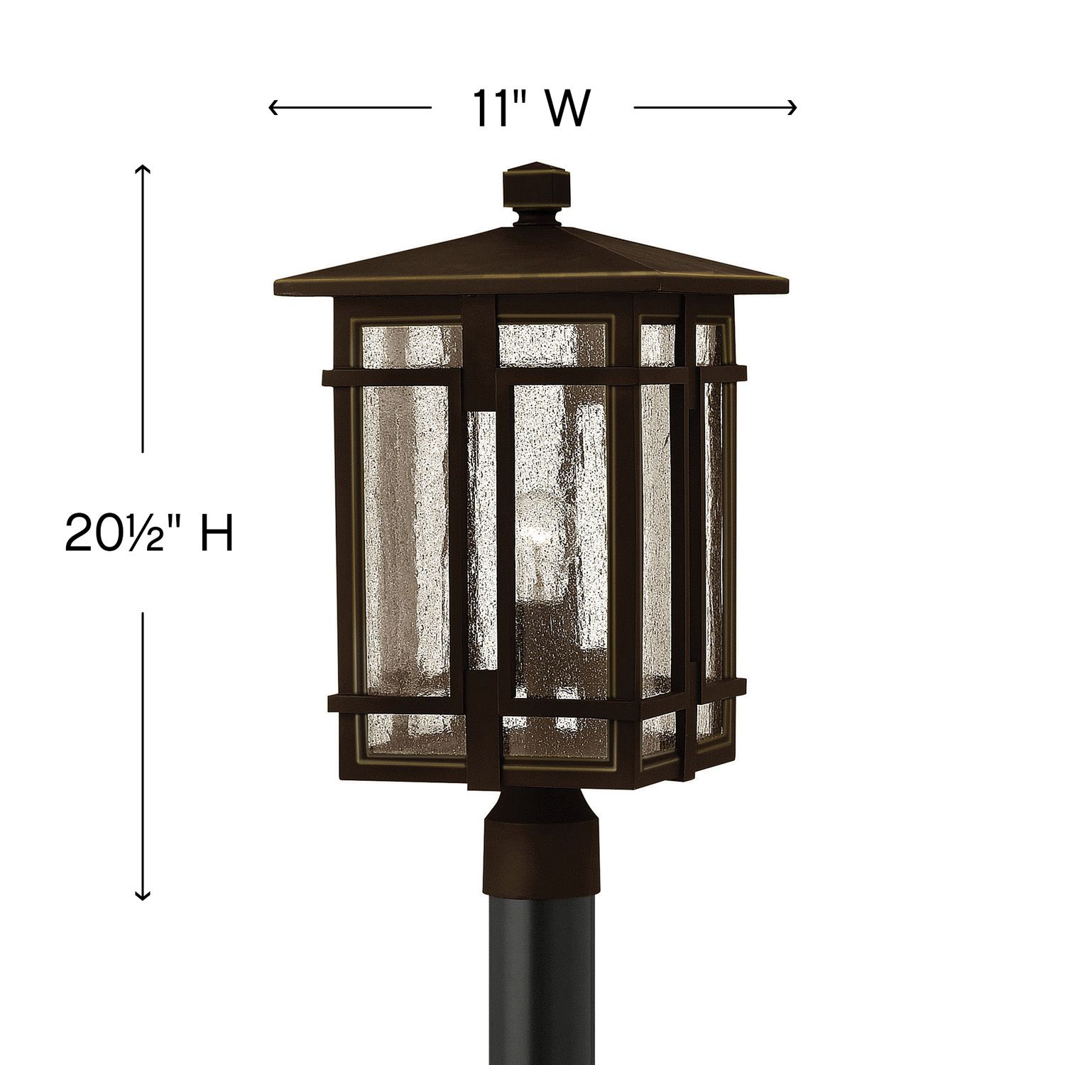 Image 4 Hinkley Outdoor Tucker Medium Post Top Lantern 20.5" Oil Rubbed Bronze more views
