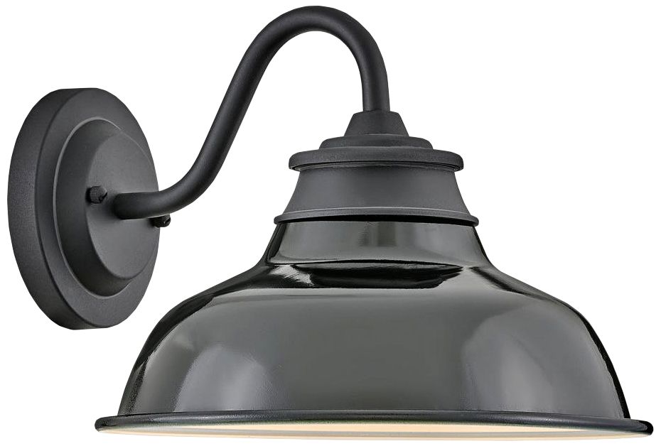 Hinkley Outdoor Wallace Small Gooseneck Barn Light Museum Black