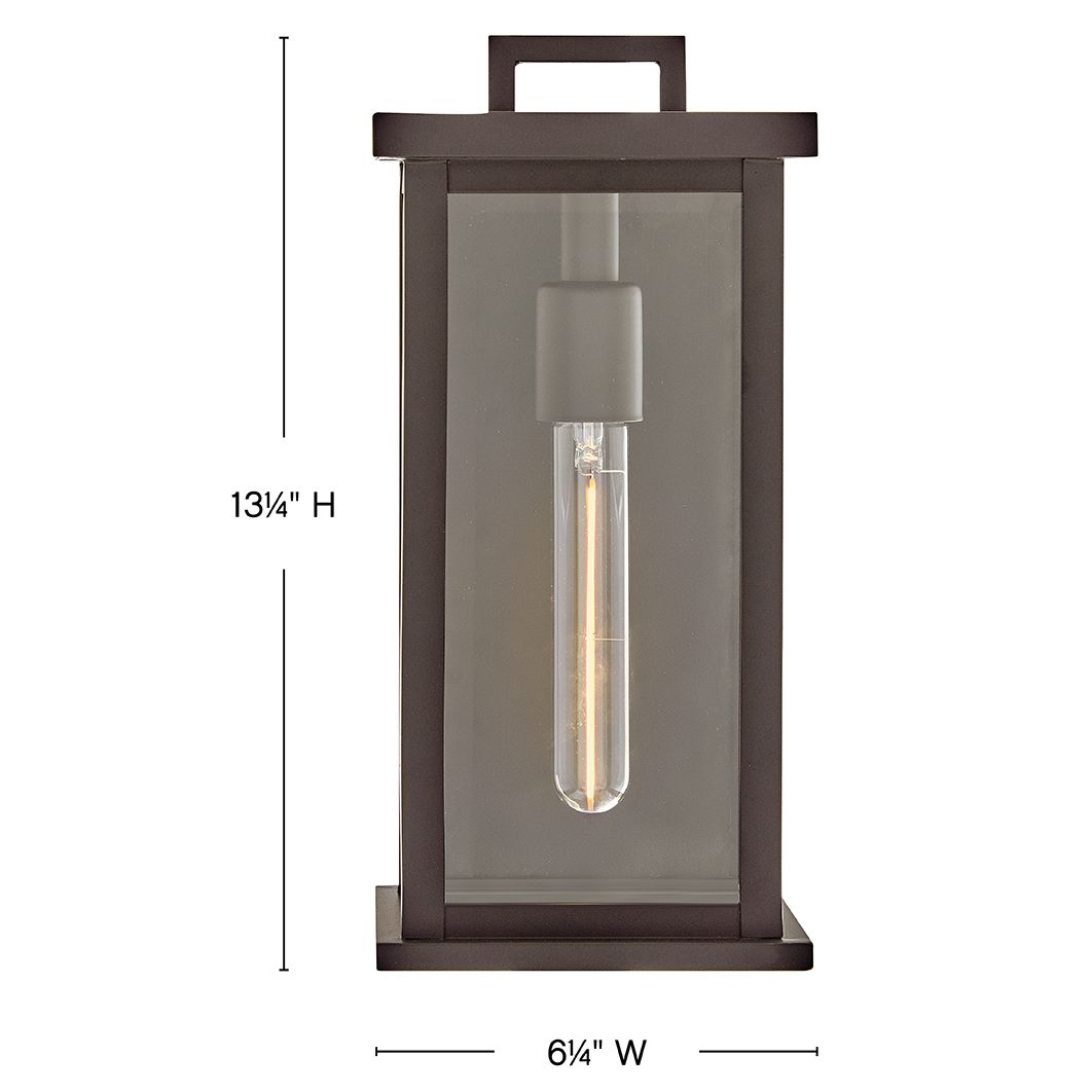 Image 3 Hinkley Outdoor Weymouth Small Wall Mount Lantern 13.25" Oil Rubbed Bronze more views