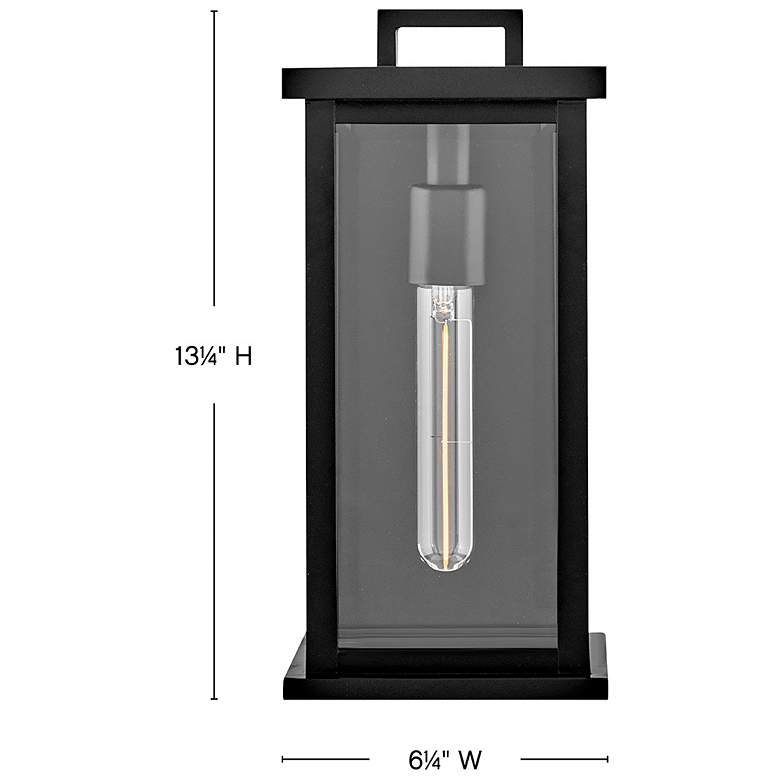 Image 3 Hinkley Outdoor Weymouth Small Wall Mount Lantern Black more views