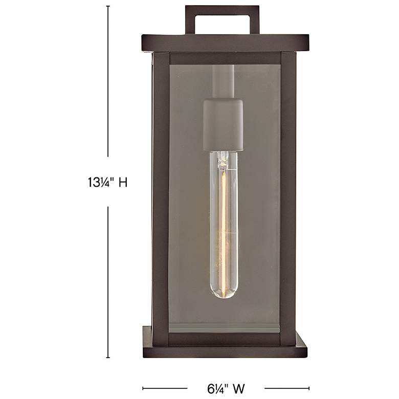 Image 3 Hinkley Outdoor Weymouth Small Wall Mount Lantern Oil Rubbed Bronze more views