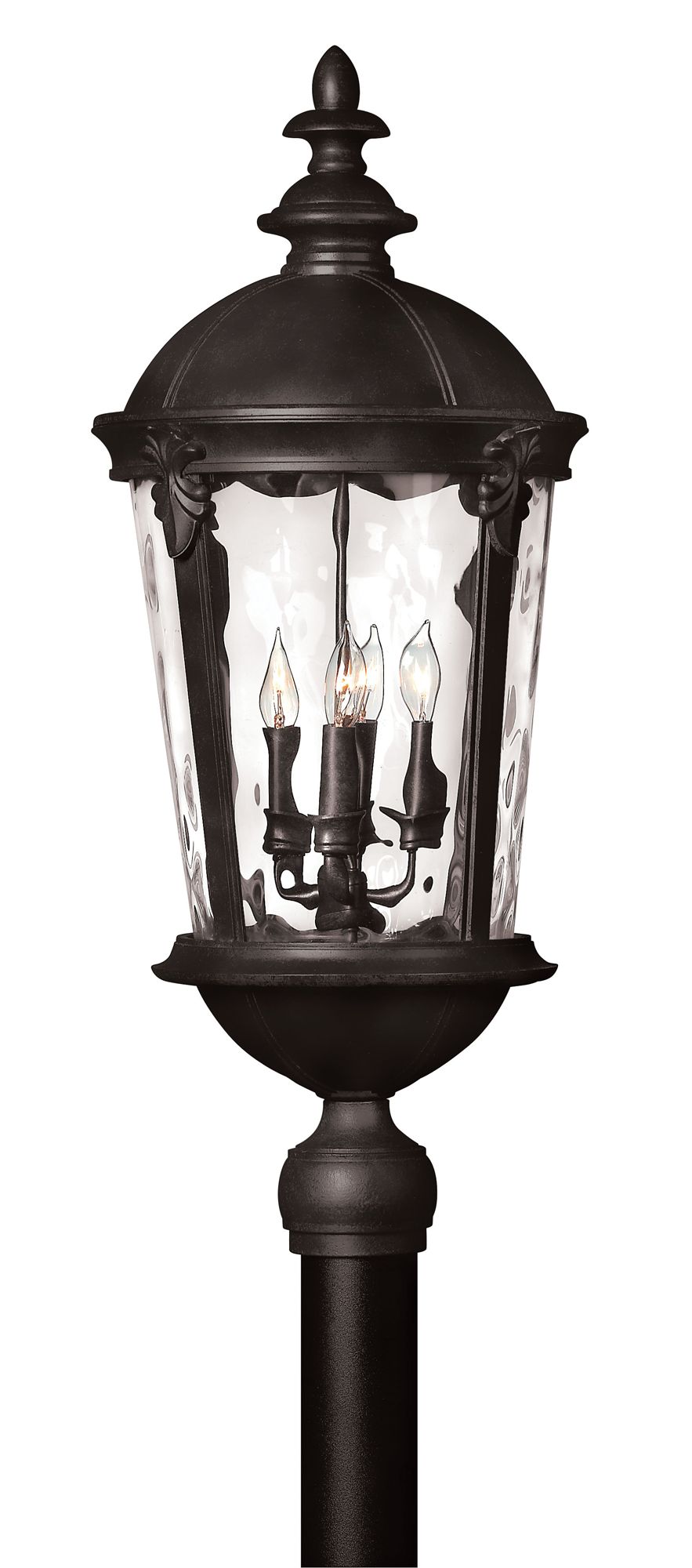 Image 2 Hinkley Outdoor Windsor Large Post Top or Pier Mount Lantern 130" Black more views