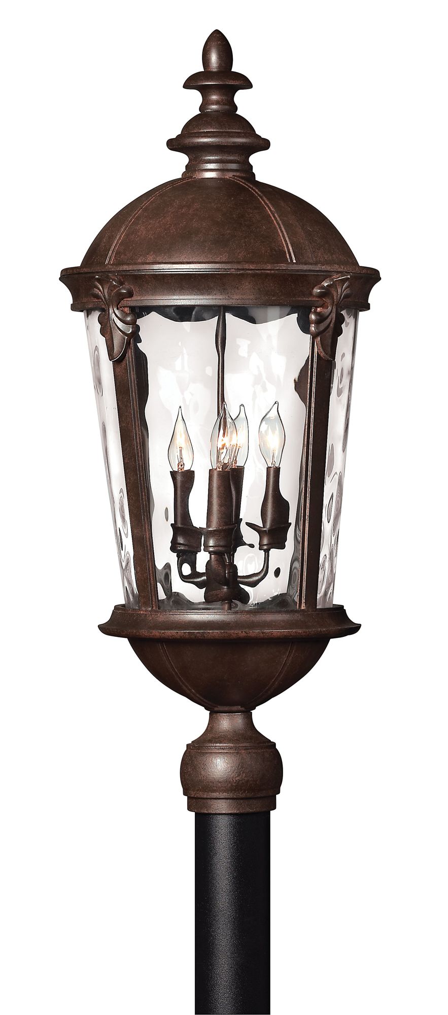 Image 2 Hinkley Outdoor Windsor Large Post Top/Pier Mount Lantern 12.5" River Rock more views