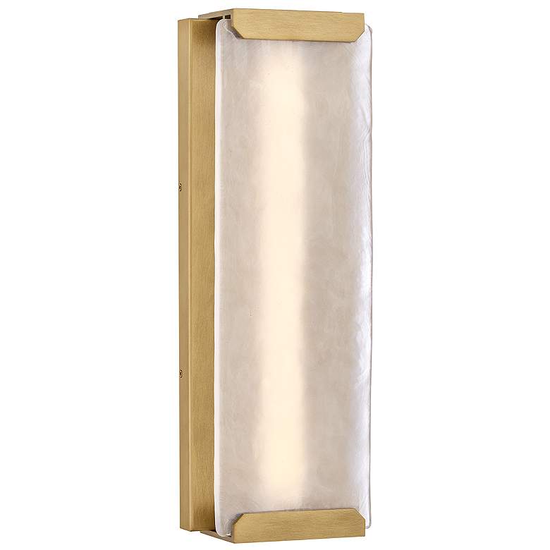 Image 1 Hinkley Outdoor Zayde Large Wall Mount Lantern 8" Heritage Brass