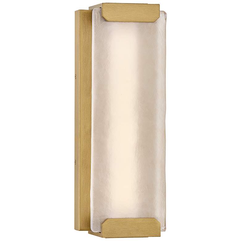 Image 1 Hinkley Outdoor Zayde Medium Wall Mount Lantern 6" Heritage Brass