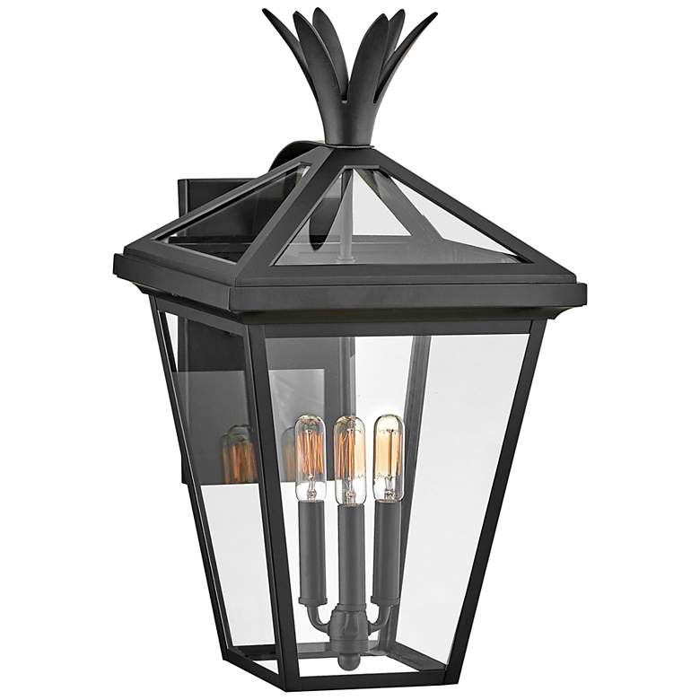 Image 1 Hinkley Palma 21 1/2 inch High Black 3-Light Outdoor Wall Light