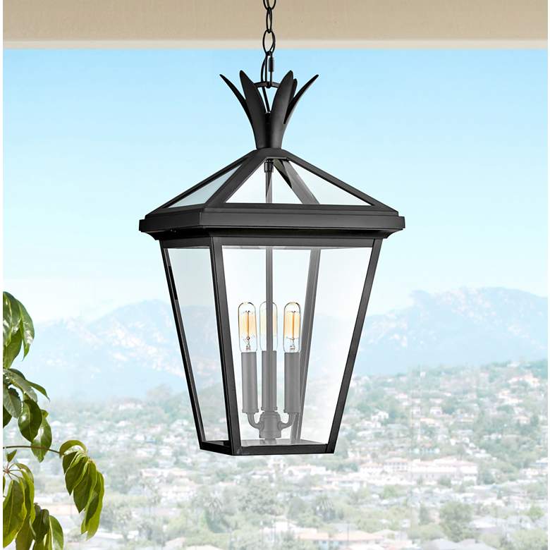 Image 1 Hinkley Palma 21 1/2" High Black Outdoor Hanging Light