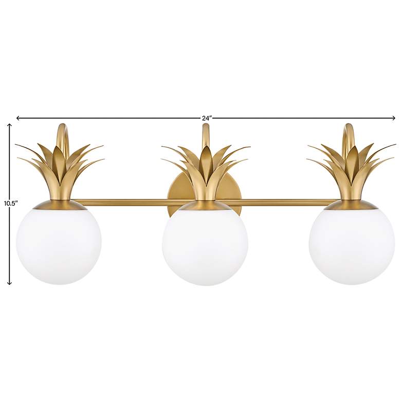 Image 6 Hinkley Palma 24" Wide Brass Finish Pineapple Bath Light more views