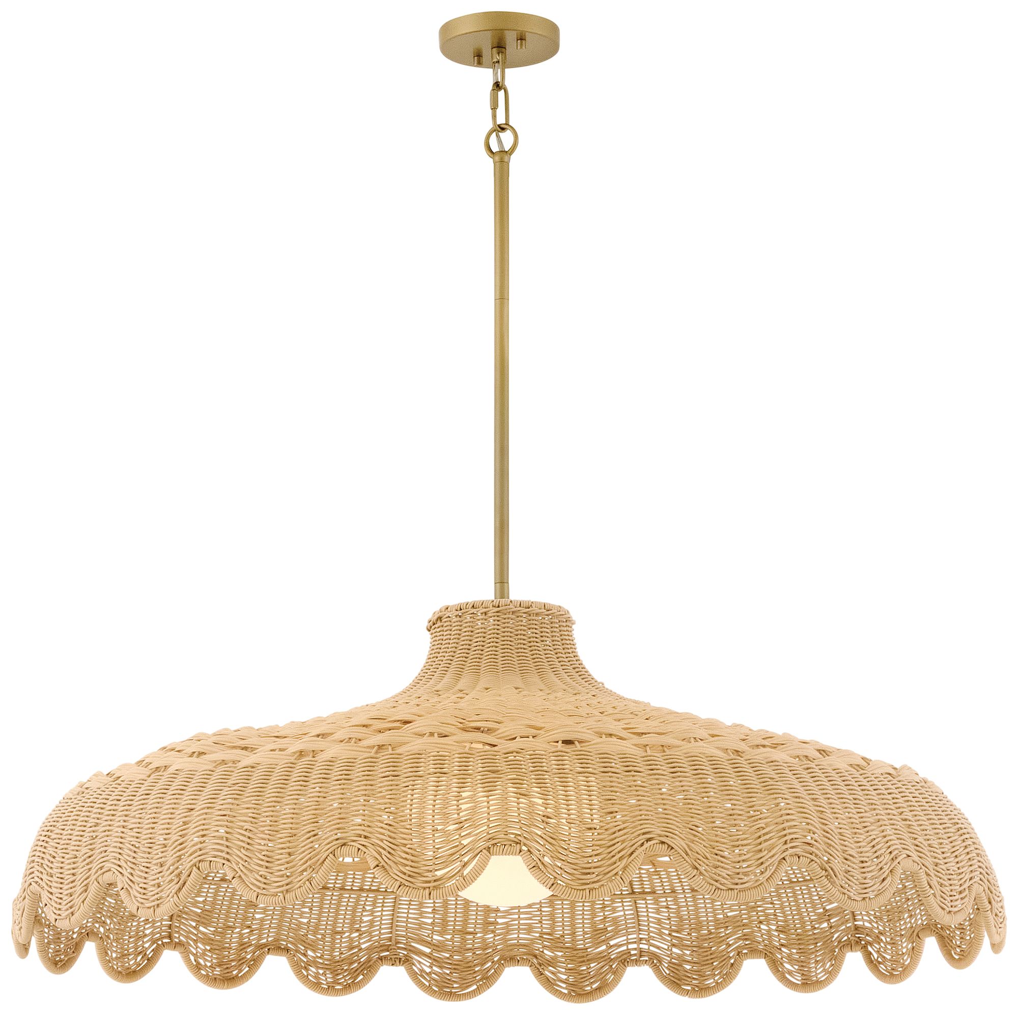 Image 5 Hinkley Paloma Large Chandelier 40" Lacquered Brass more views