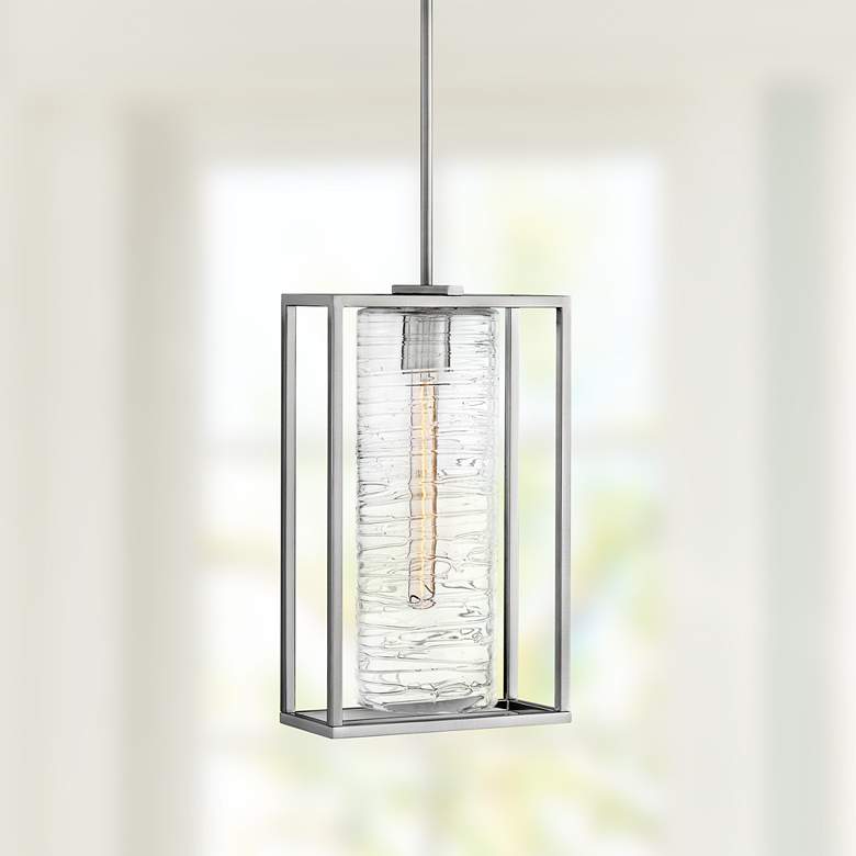 Image 1 Hinkley Pax 11" Wide Brushed Nickel Mini Pendant