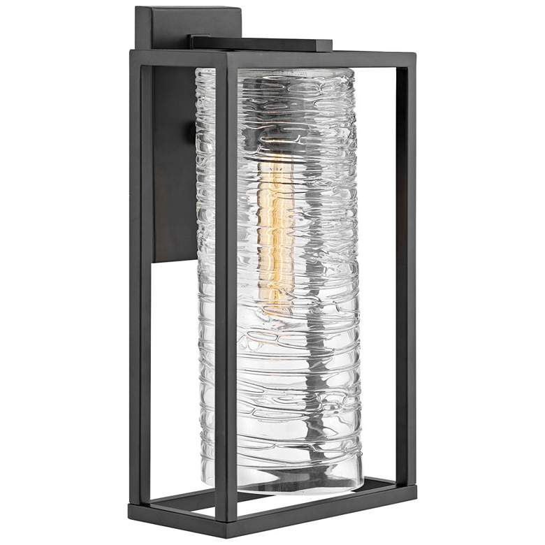 Image 1 Hinkley Pax 16" High Satin Black Outdoor Wall Light