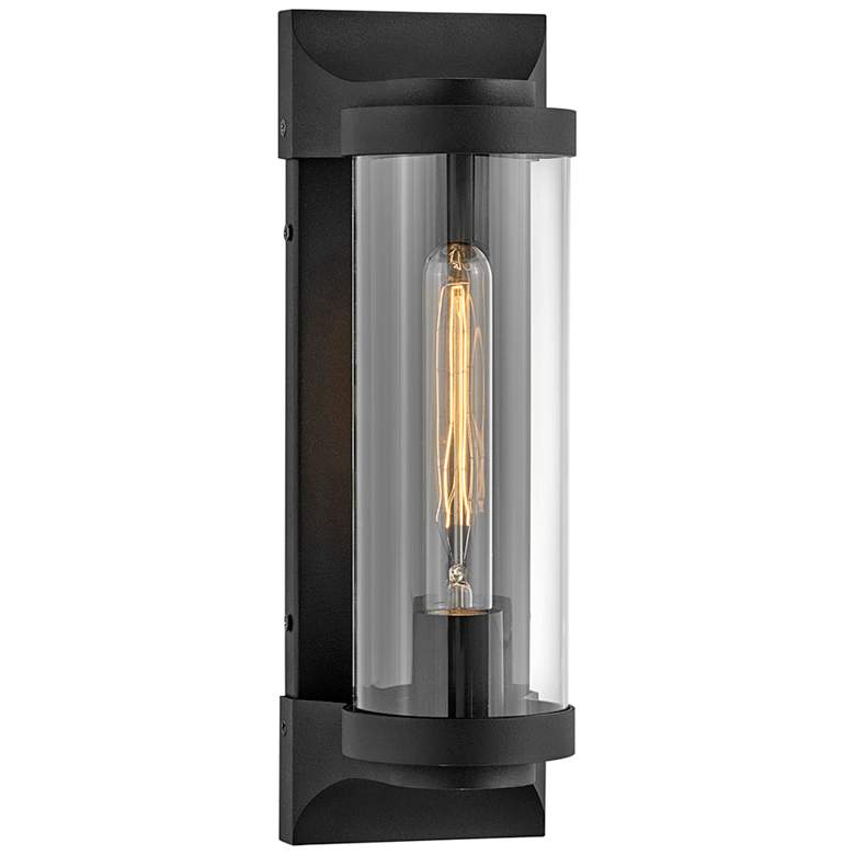 Hinkley Pearson 14&quot; High Textured Black Outdoor Wall Light