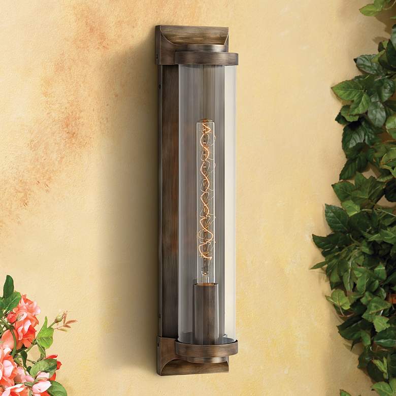 Image 1 Hinkley Pearson 22" High Burnished Bronze Outdoor Wall Light