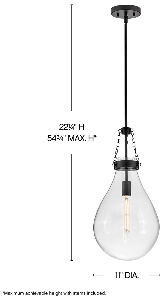 Image 3 HINKLEY PENDANT ELOISE Small Pendant Black more views