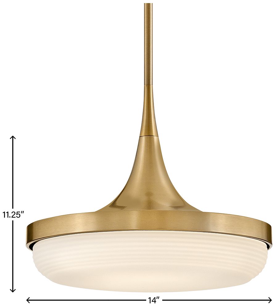 Hinkley - Pendant Elsa Medium LED Convertible Pendant- Lacquered Brass