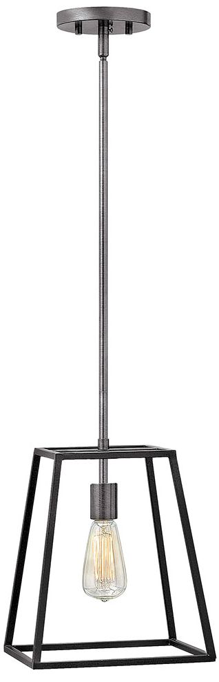 Hinkley Pendant Fulton Small Open Frame Pendant 10" Aged Zinc