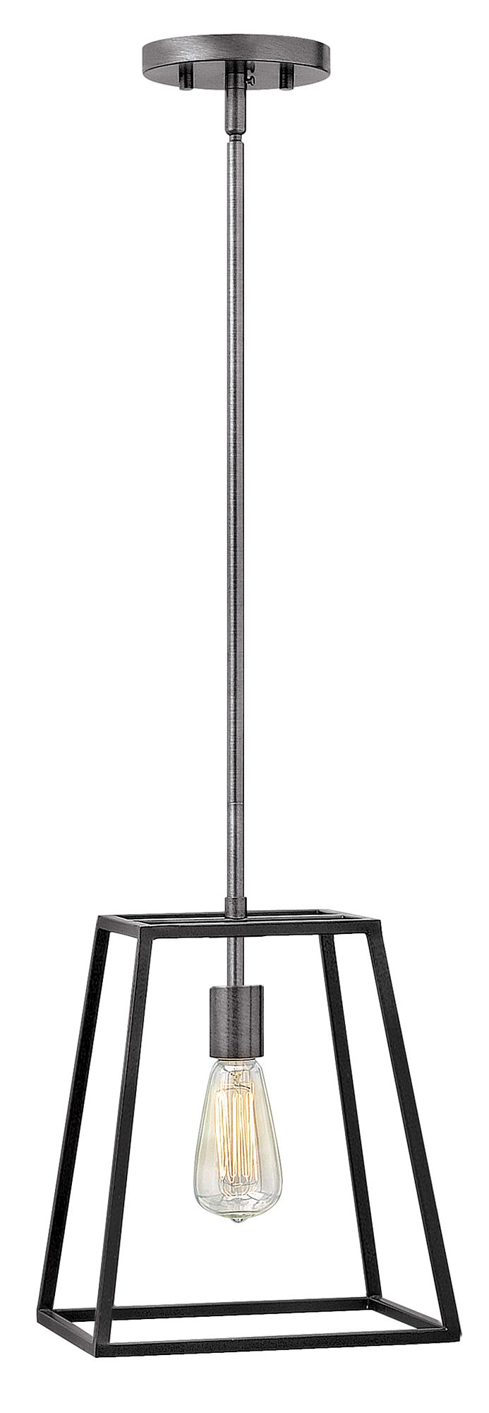 Image 2 Hinkley Pendant Fulton Small Open Frame Pendant 10" Aged Zinc more views