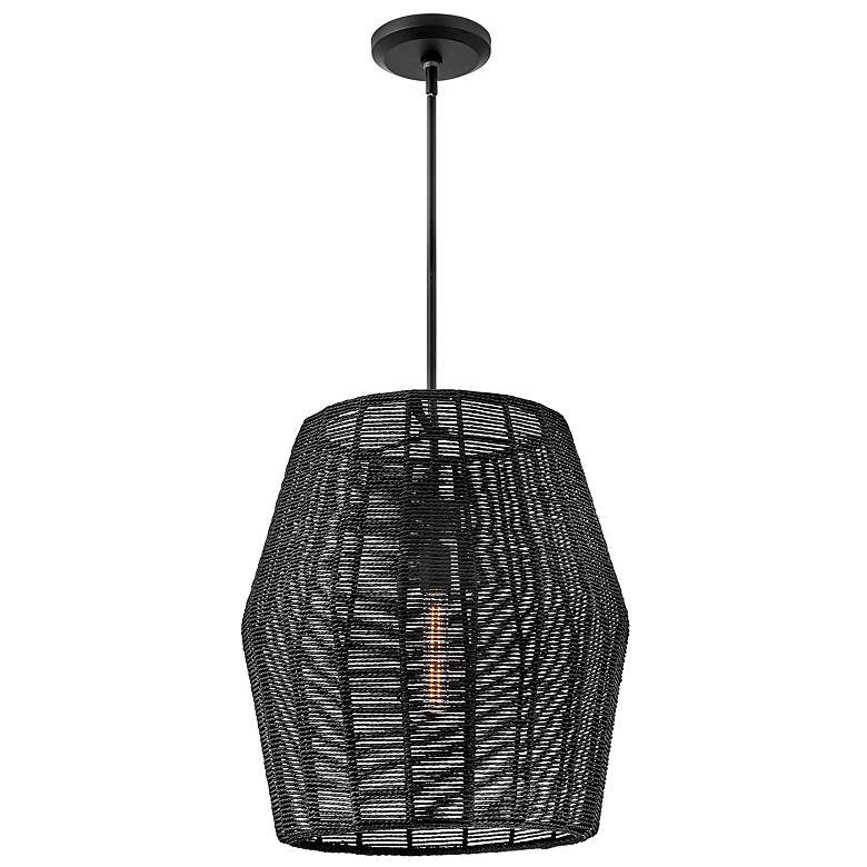 Image 3 Hinkley Pendant Luca Large Convertible Pendant 20" Black more views