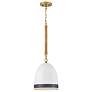HINKLEY PENDANT NASH Small Pendant Heritage Brass with Black accents