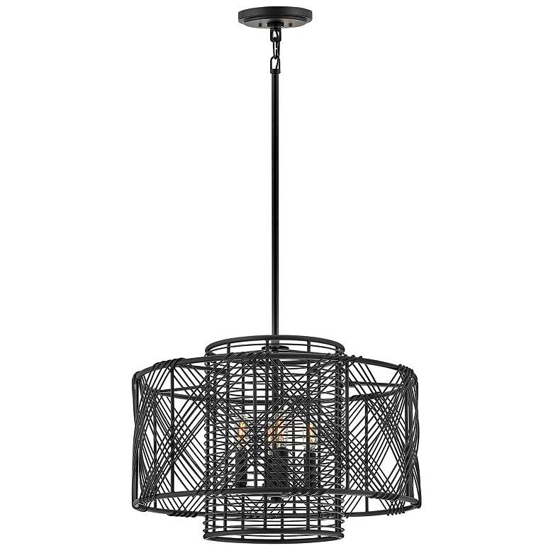 Image 1 Hinkley Pendant Nikko Large Convertible Pendant 20" Black