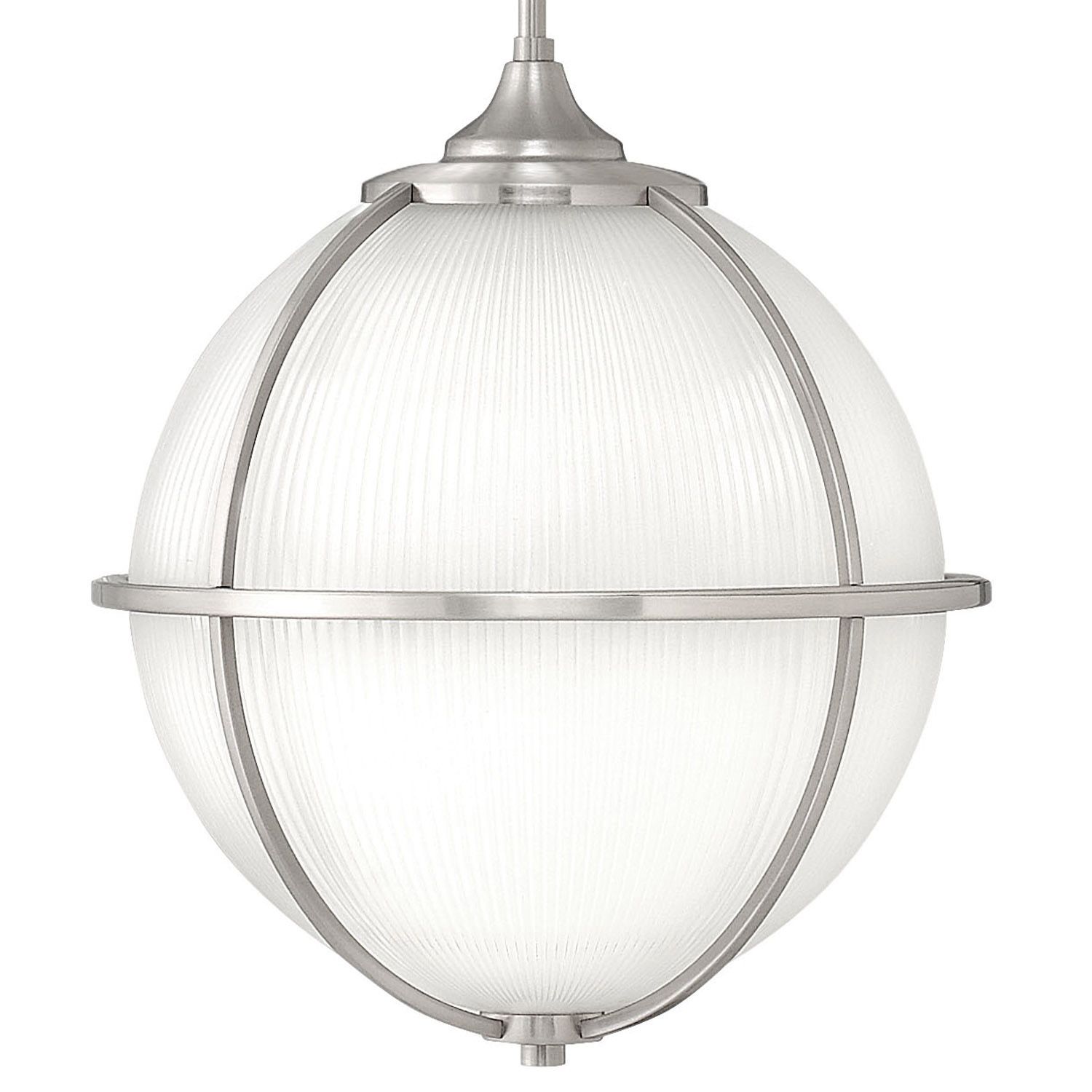 Image 3 Hinkley Pendant Odeon Medium Orb Pendant 15" Brushed Nickel more views