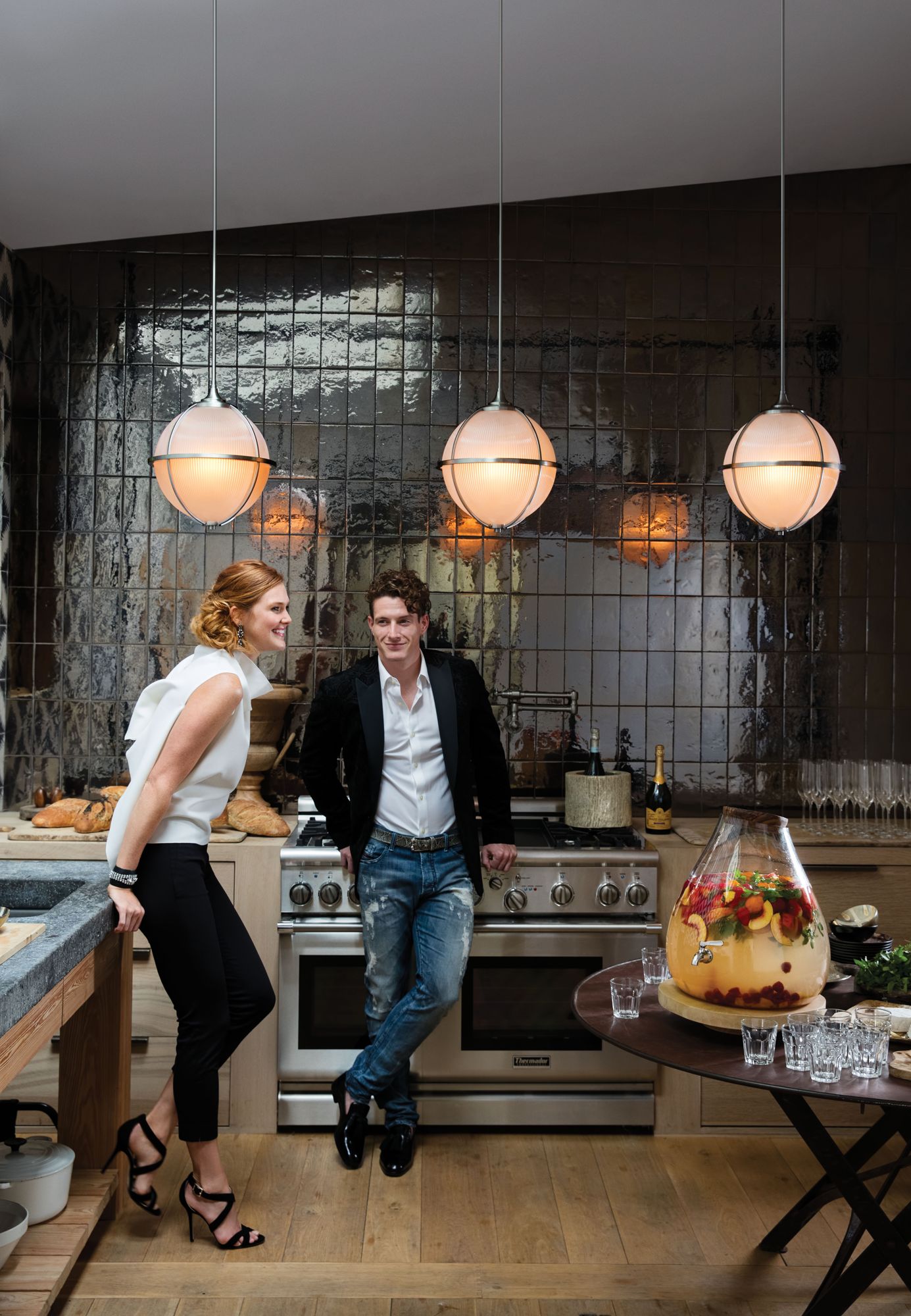 Image 6 Hinkley Pendant Odeon Medium Orb Pendant 15" Brushed Nickel more views