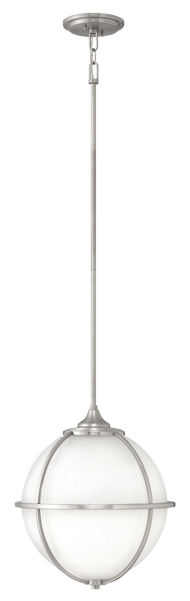 Thumbnail2 of Hinkley Pendant Odeon Medium Orb Pendant 15" Brushed Nickel more views