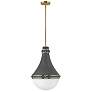 1_Hinkley Pendant Oliver Medium Pendant 14.25" Dark Matte Grey