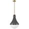 Hinkley Pendant Oliver Medium Pendant 14.25" Dark Matte Grey