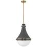 2_Hinkley Pendant Oliver Medium Pendant 14.25" Dark Matte Grey more views
