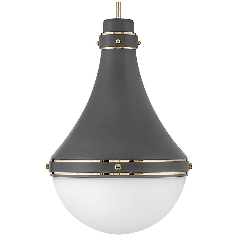 Image 3 Hinkley Pendant Oliver Medium Pendant 14.25" Dark Matte Grey more views