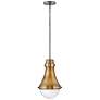 HINKLEY PENDANT OLIVER Small Heritage Brass with Black Oxide accents