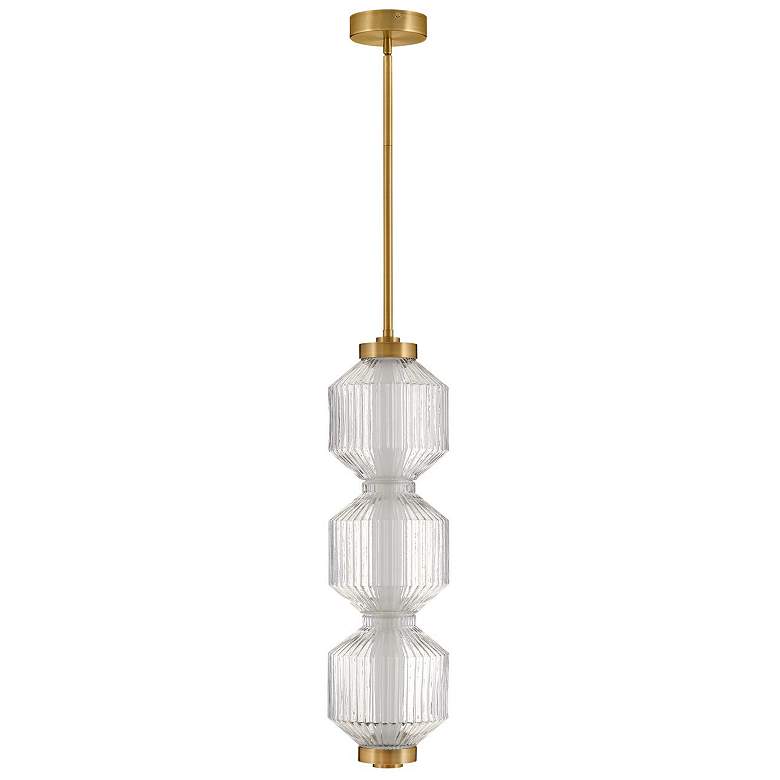 Image 1 Hinkley - Pendant Reign Medium LED Convertible Pendant- Lacquered Brass