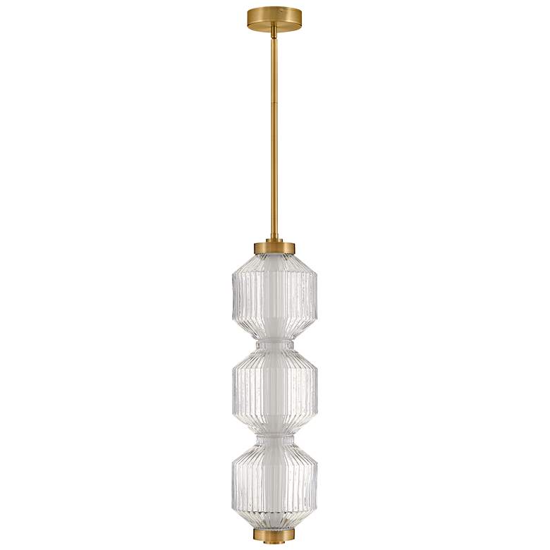 Image 2 Hinkley - Pendant Reign Medium LED Convertible Pendant- Lacquered Brass more views