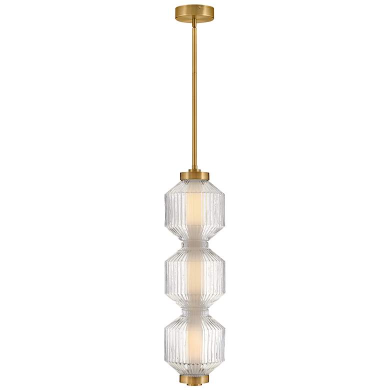 Image 5 Hinkley - Pendant Reign Medium LED Convertible Pendant- Lacquered Brass more views