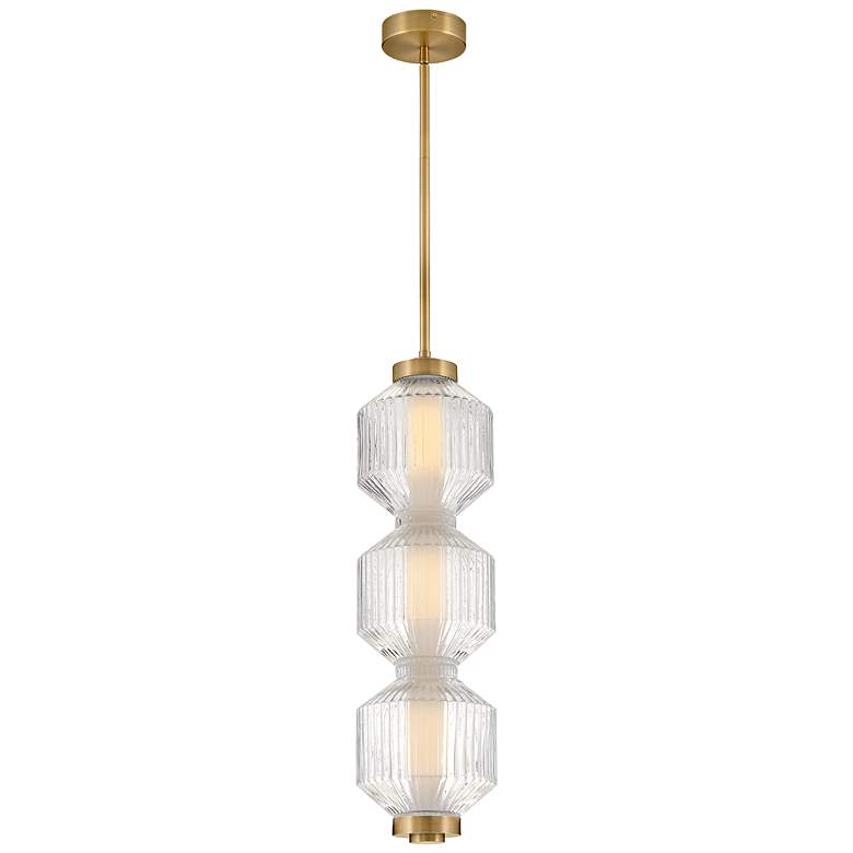 Image 6 Hinkley - Pendant Reign Medium LED Convertible Pendant- Lacquered Brass more views