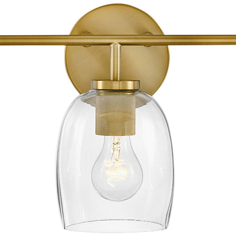 Image 2 Hinkley Percy 24"W Lacquered Brass 3-Light Vanity Bath Light more views