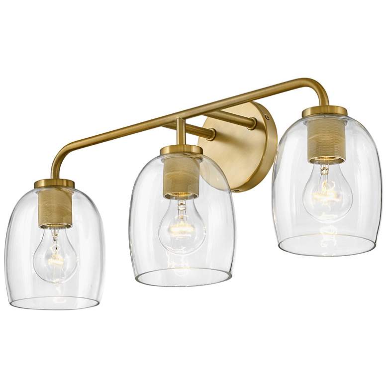 Image 4 Hinkley Percy 24"W Lacquered Brass 3-Light Vanity Bath Light more views