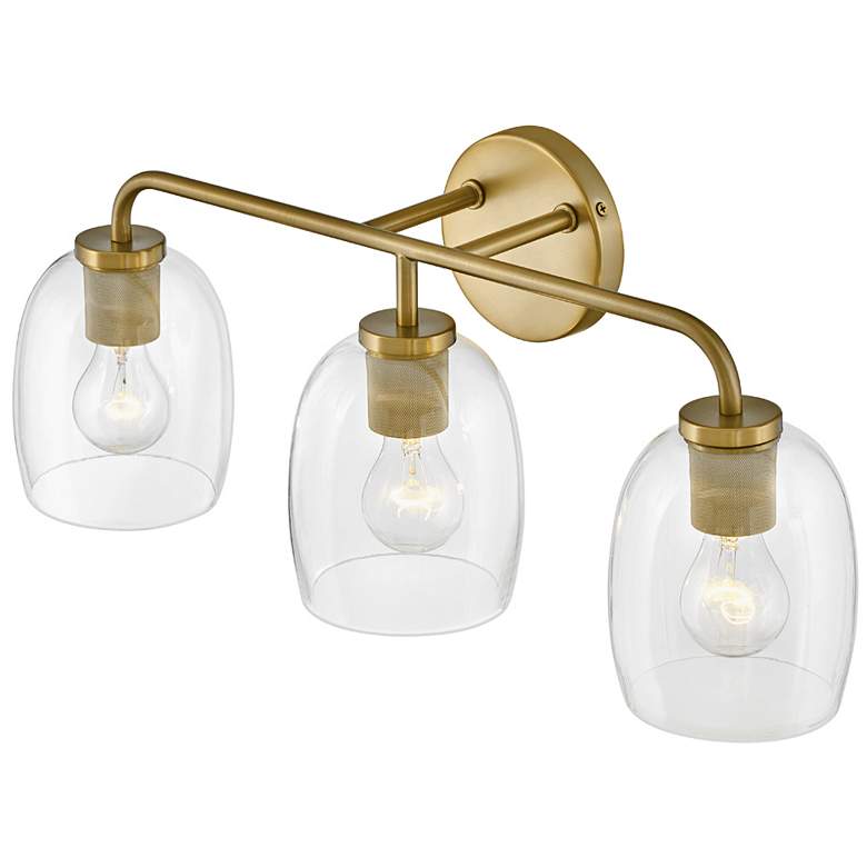 Image 5 Hinkley Percy 24"W Lacquered Brass 3-Light Vanity Bath Light more views
